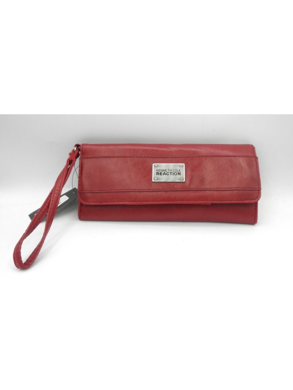 Kenneth Cole Reaction Red Faux Leather Wallet With Matching Coin Pouch With Tags
